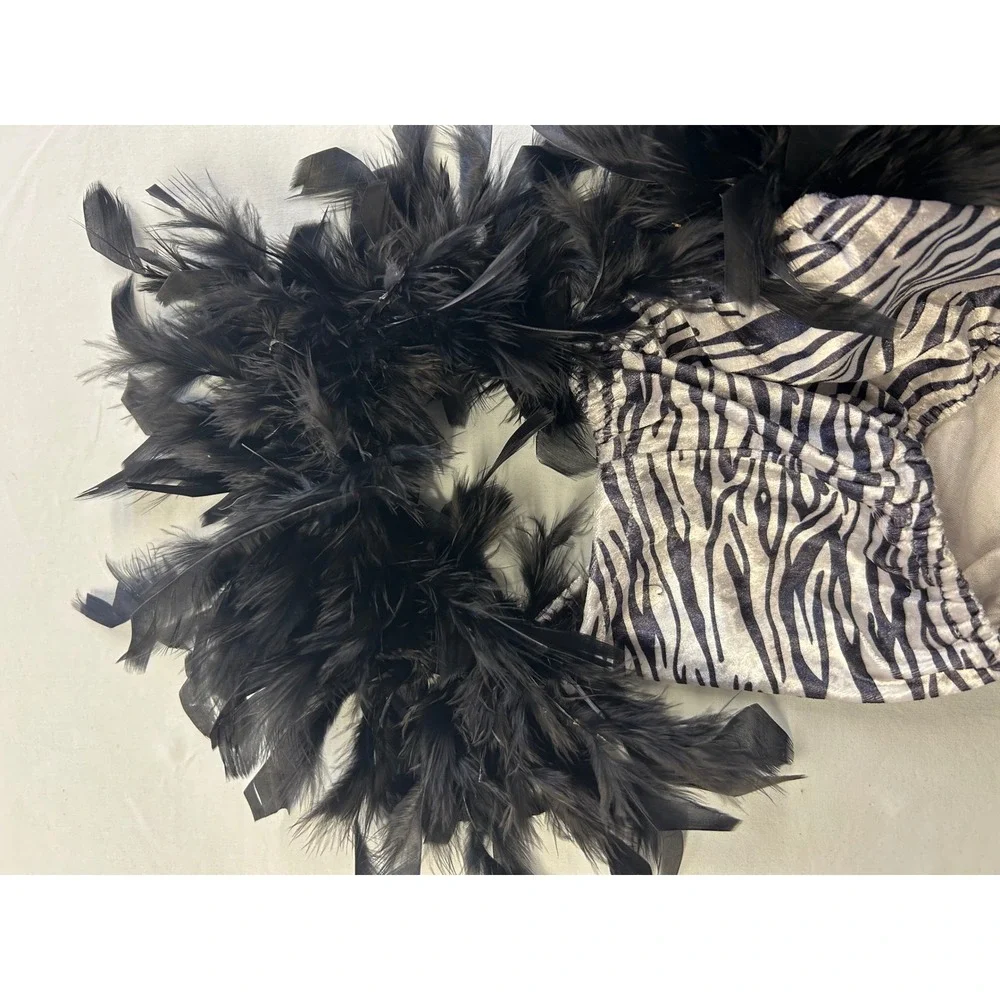 Vintage Jo-Ann Stores Kids Zebra Print 2-Piece Costume Set size MEdium